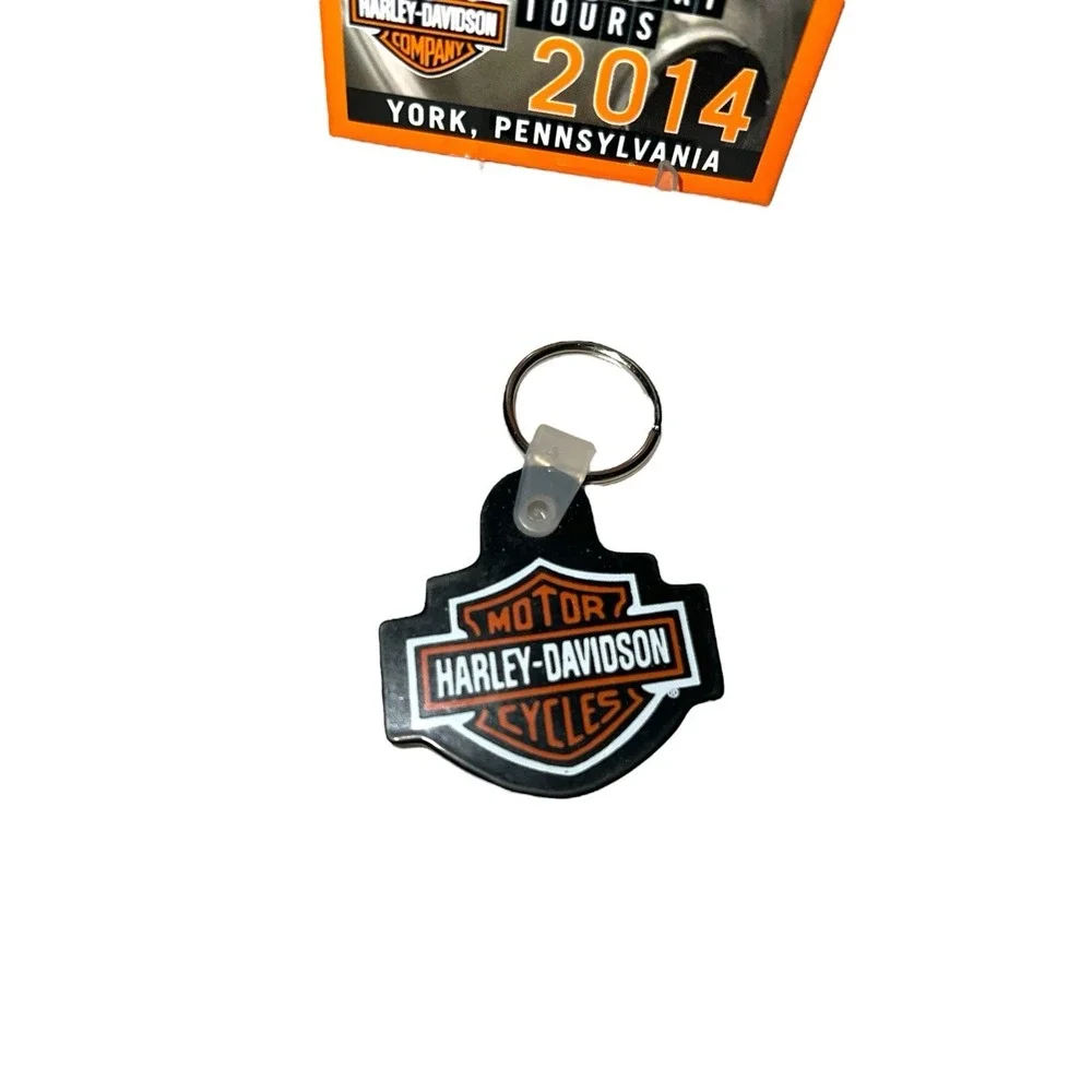 Lot Of 2 Harley Davidson Items Harley Shirt Pin And Harley Davidson Key Chain